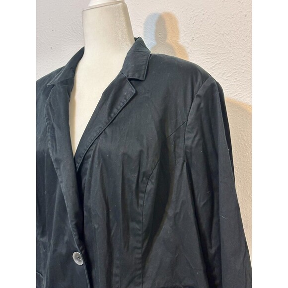 Lane Bryant Women Size 24 (3X) Black Button Front Jacket Career Wear Classic - Picture 3 of 10